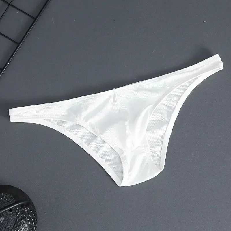Mens silky smooth thin soft high elasticity raised pocket underwear comfortable and quick drying Mankini boys skin friendly ribbed cotton shorts W2412