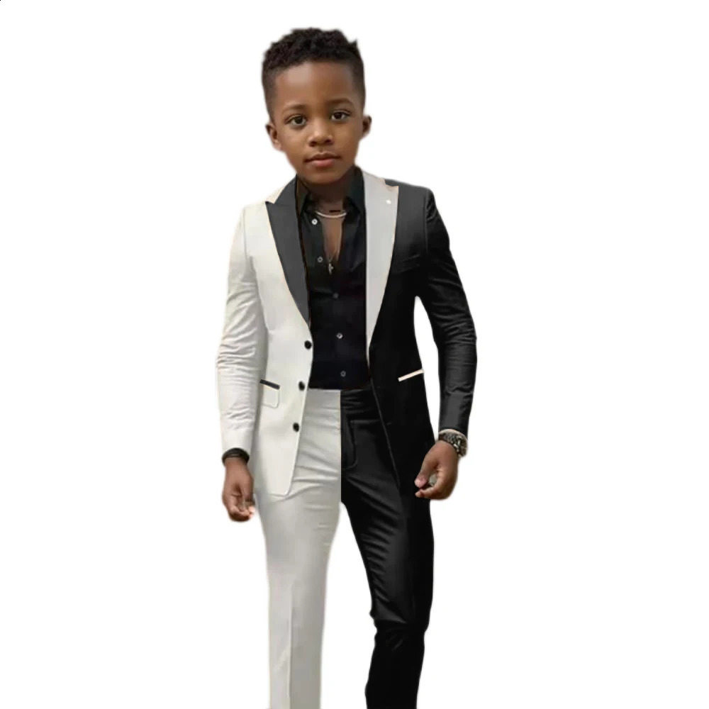 Suit For Boy Blazer Pant Sets 2 Piece Colorful Slim Fit Suit Set Casual Wear Birthday Stage Performance Costumes 2-16 Years 241223
