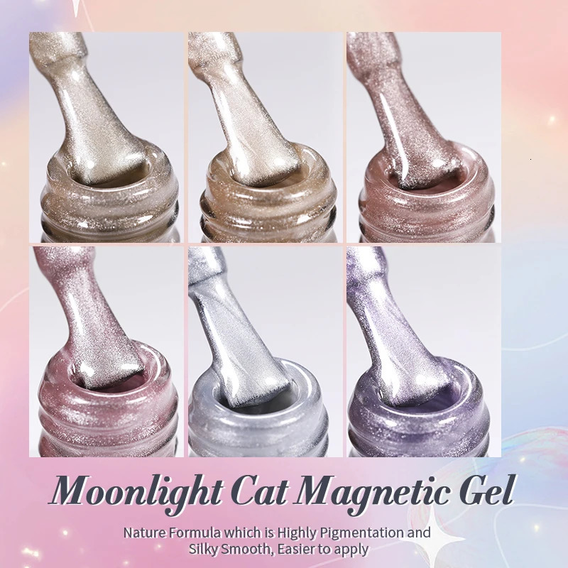 10ml Double light Moonlight Cat Magnetic gel nail polish Set White Silver Light Nail Soap UV LED UV gel Set 241220