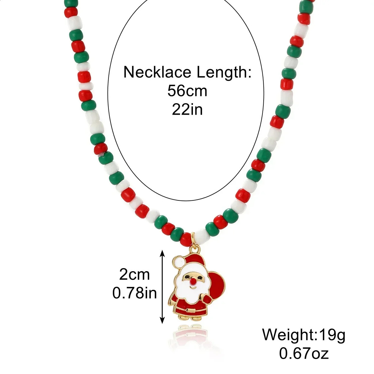 10pcs Necklace for Women Men Christmas Party Jewelry Aihua Cute Christmas Necklaces Enamel Bell Snowman Tree Deer Santa Gifts 241220