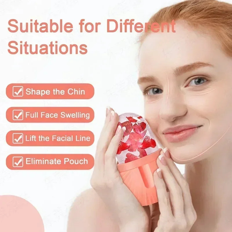 Silicone ice cube tray beauty enhancement hockey massager contour eye roller care reduces acne skin tool 241213