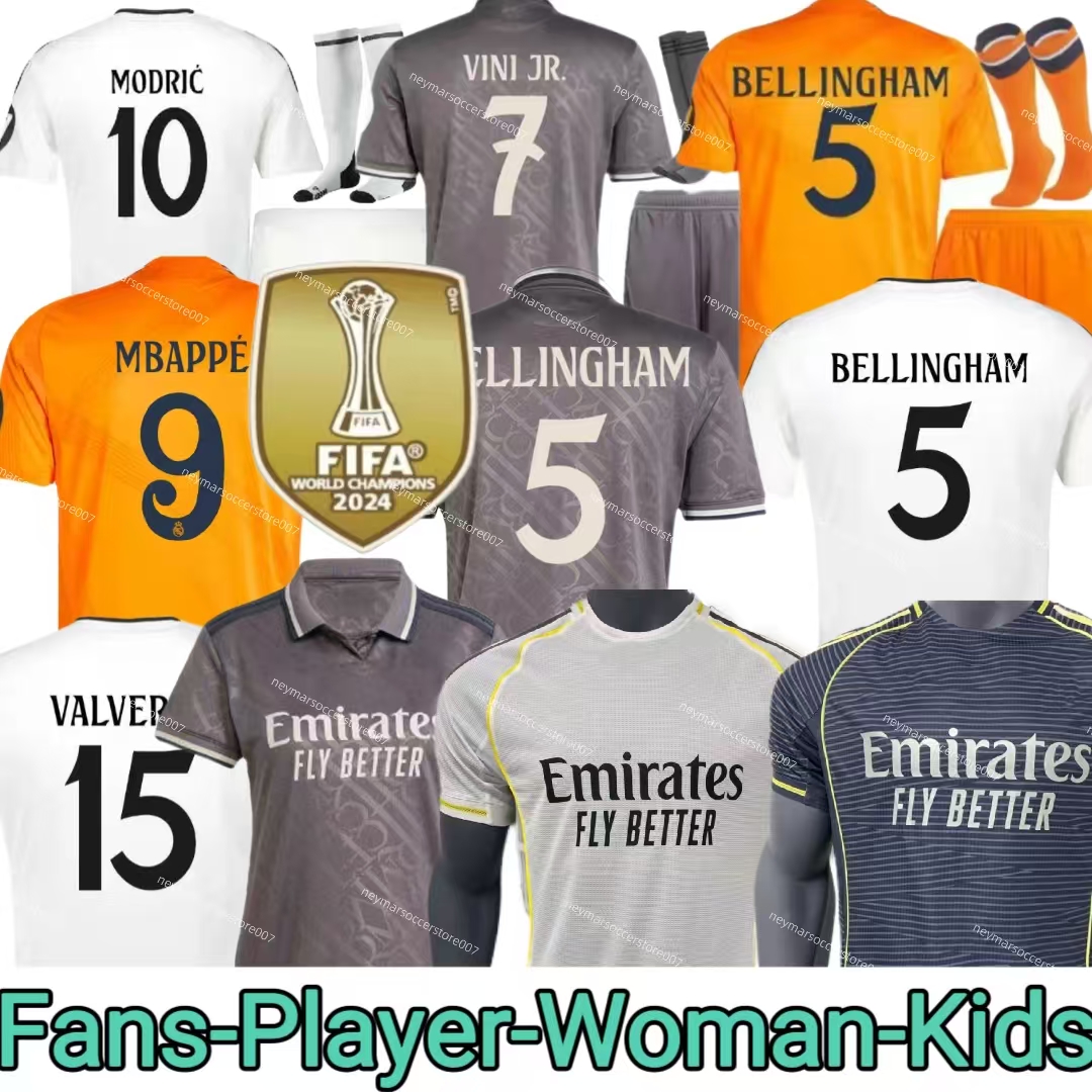 24 25 football shirt Soccer Jerseys VINI JR BELLINGHAM REAL CAMAVINGA TCHOUAMENI VALVERDE ASENSIO MODRIC football shirt men kids kits2024 2025