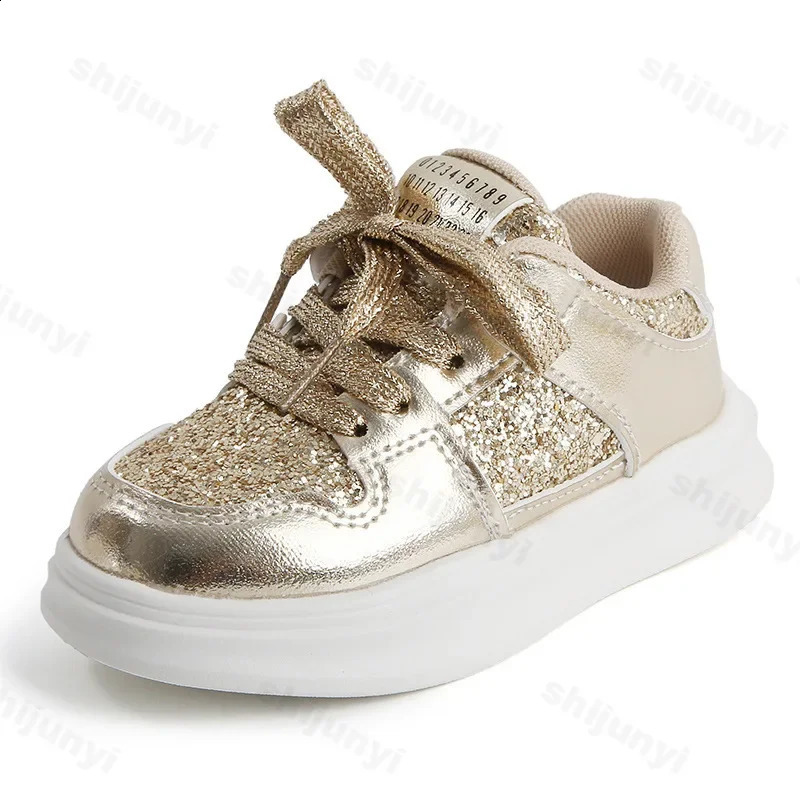 Kids Shoes for Boys Girls Soft Sneakers Diamond Sequins Sports Running Shoes Children Flat Casual Baby Toddler Outdoor Shoes 241223