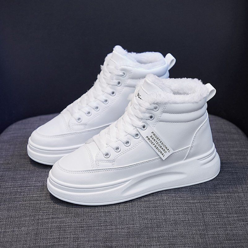 High Top Ddmywed For Women Anti Slip Versatile Student Board Shoes Autumn And Winter Thick Soled Midsole New White Chinese Brand F Ddmysaturn