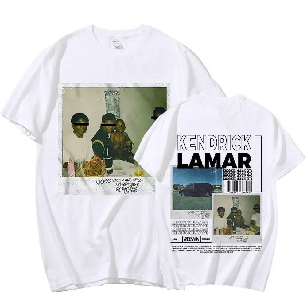 Summer Rapper Kendrick Lamar Good Kid T Shirt Mens Womens Hip Hop Graphic Short Sleeve Oversized T-shirts Harajuku StreetwearXJ241223