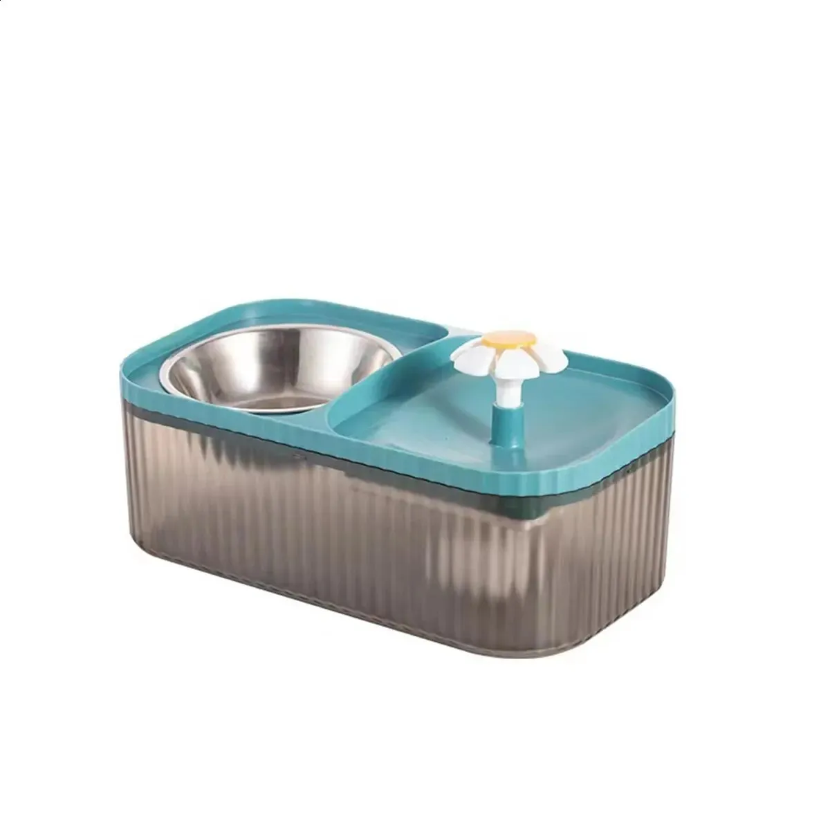 Automatic Cat Water Fountain With Stainless Steel Food Bowl Elevated Cat Feeder And Water Feeder For Indoor Cats