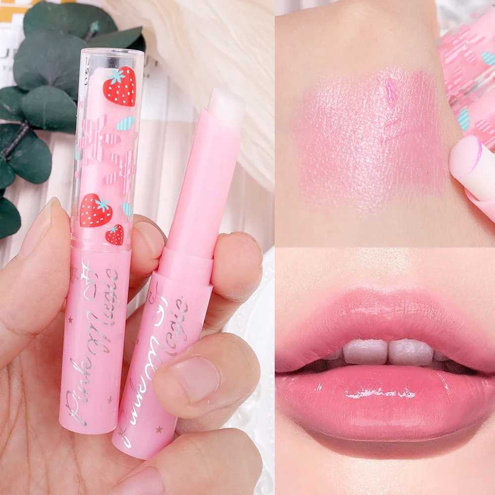 Natural Pink lipstick Temperature Change Color Strawberry lipstick Lasting Moisturizing Anti drying Reduces Lipliner Lip GlossW241223