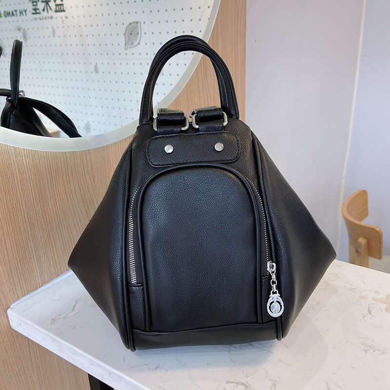 Women's Bags Handbag Casual Soft Leather Women Backpacks Fashion Solid Color Zipper Design Student Schoolbags Portable Travel Backpack