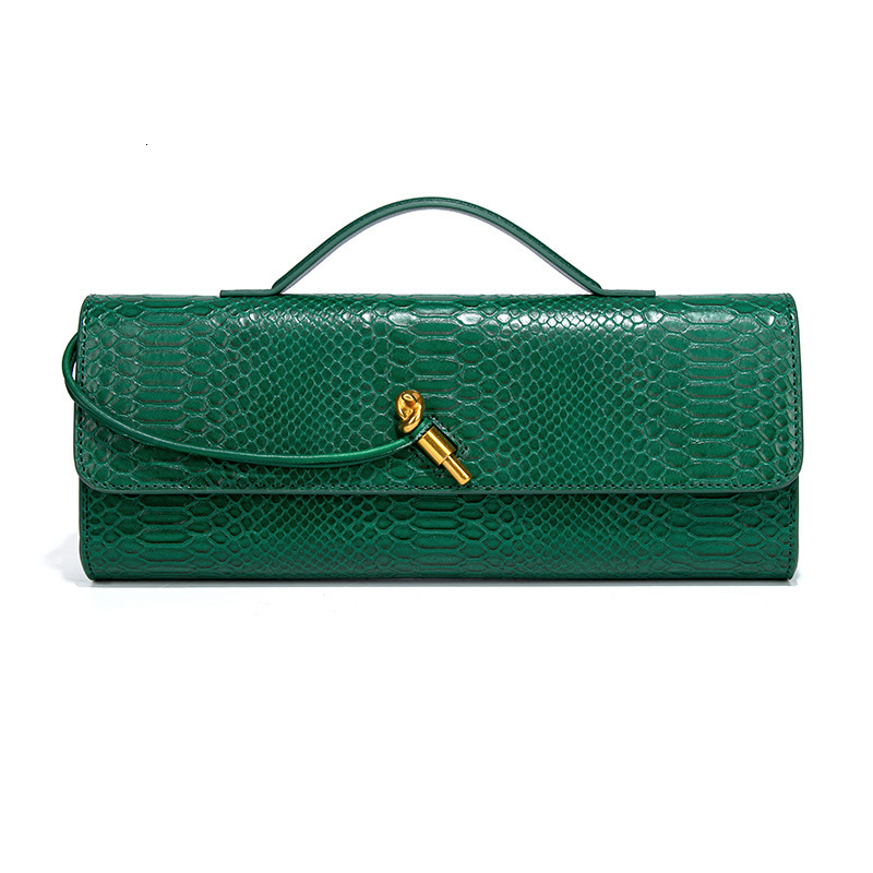 2025S designer snake skin pattern handmade woven fashionable high end niche dinner baguette single shoulder women bag - view 6