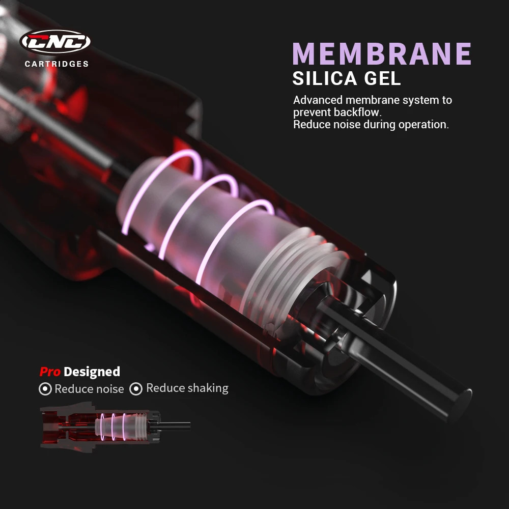 CNC 20PCS Red Tattoo Needl Cartridg Disposable Round Liner SyringeTattoo Needl For Tattoos Machines RL RM 0.M 241223