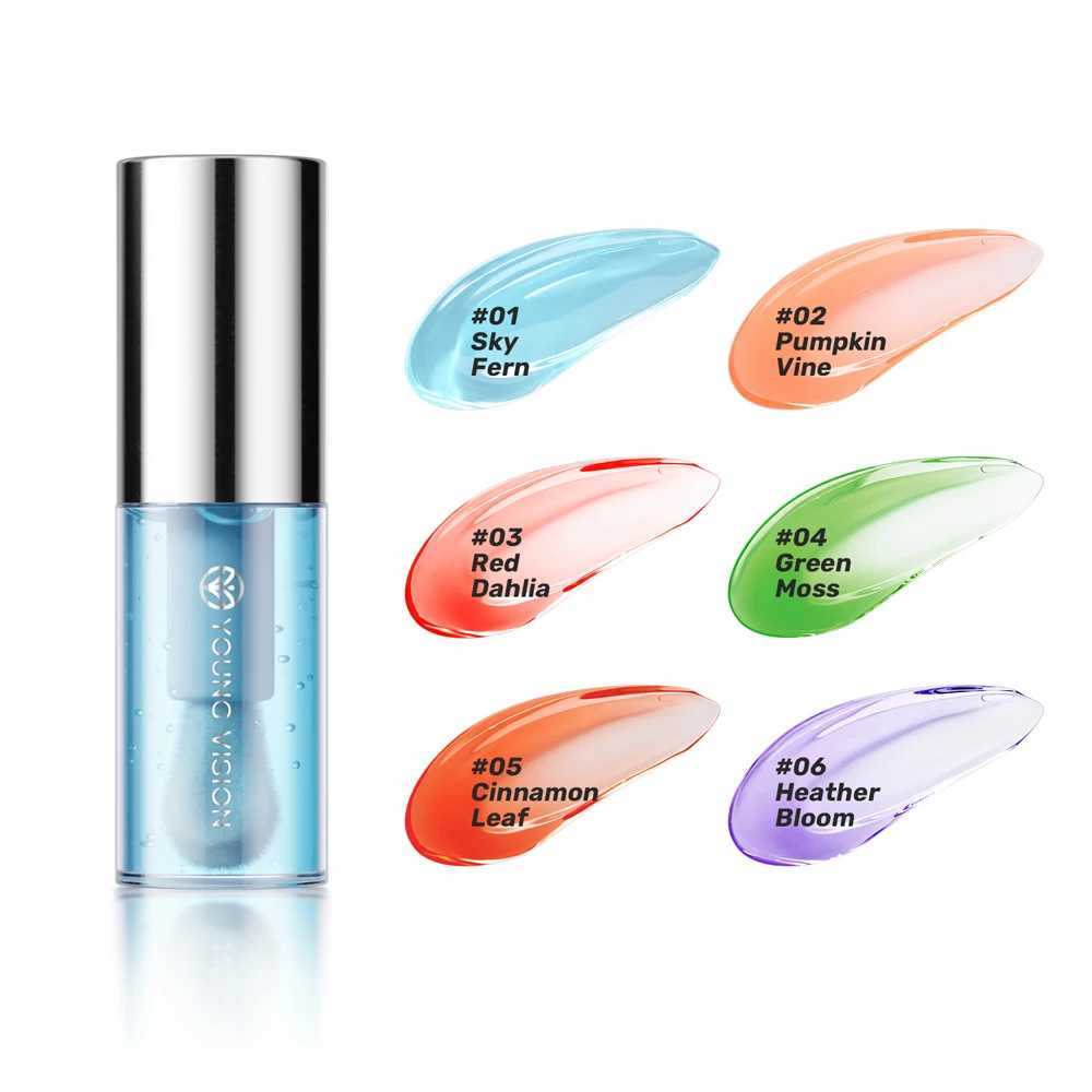 YOUNG VISION 6 color Peppermint Lip Oil Hydrating Glass Lip toot Lip Honey Moisturizing long-lasting non-stick cup large brushXJ241223