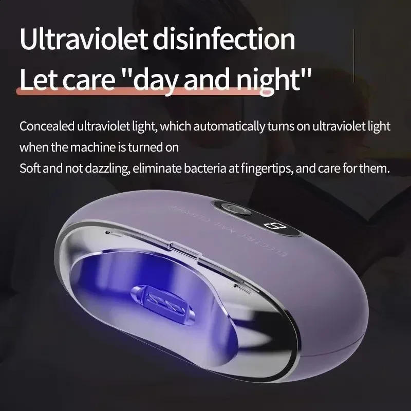 Electric Nail Clippers Rechargeable Mini Household Nail Trimming Machine for Children Adults Portable Automatic Nail Trimmer 241223