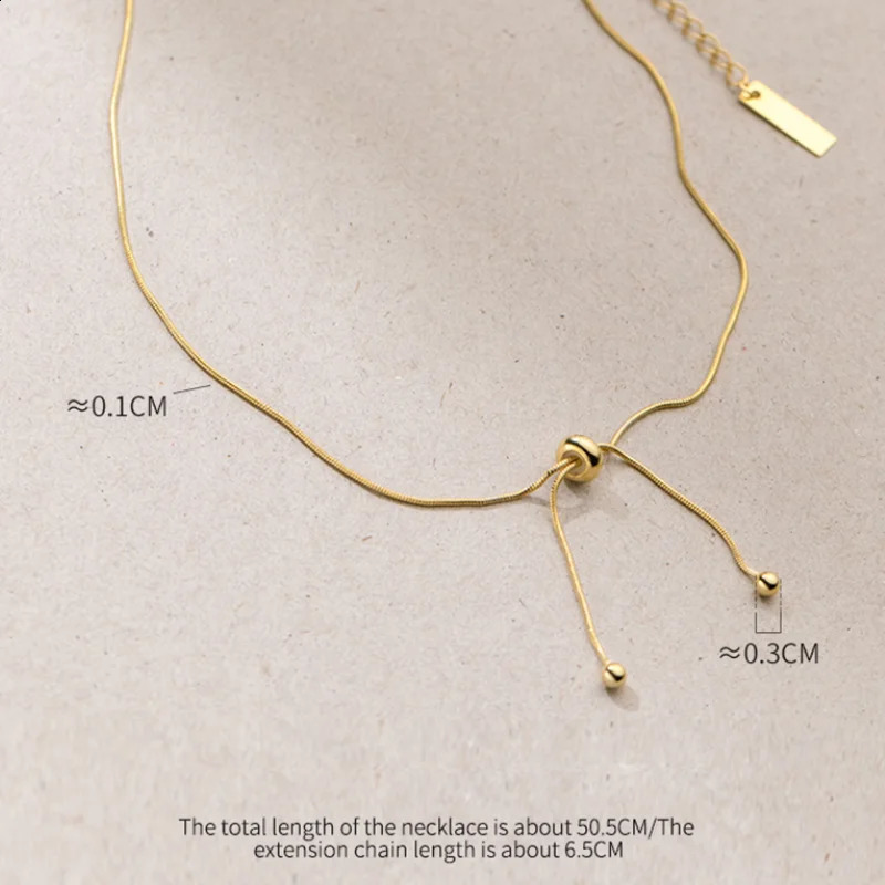 WOOZU 925 Sterling Silver Necklace for Girl Fashion Small Beads Elegant and lovely Necklace Gift for Friend 241220