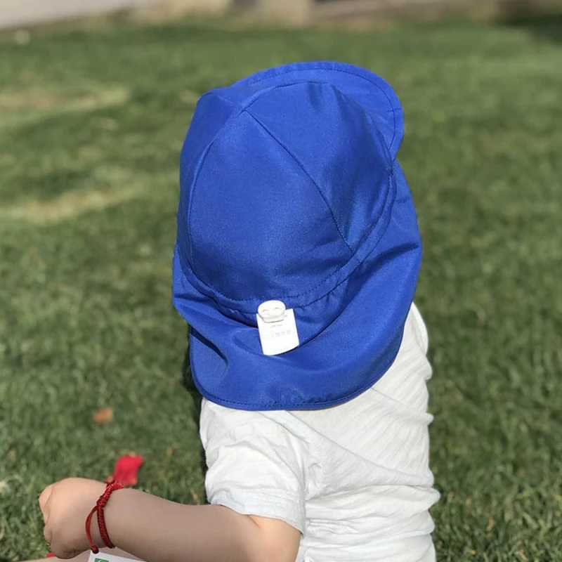 Caps Hats Childrens bucket hat adjustable summer baby quick drying hat wide brown beach travel UV protection outdoor basic sun hat H241223