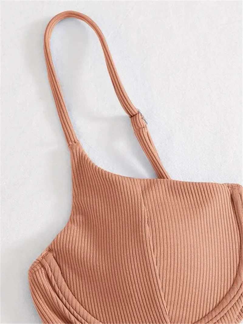 Sexy Underwired BikiniS 2024 Mujer Women Solid V-bra Push Up Two pieces Bikini Set High Cut Bathing Suit Padded Thong SwimsuitXJ241223