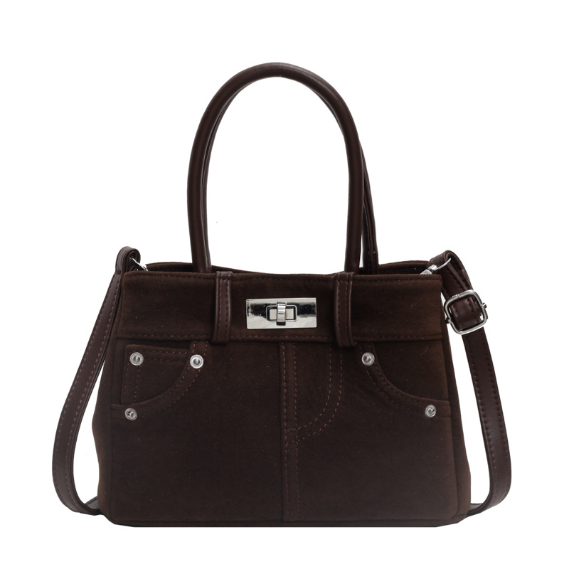 Canvas Tote With Strap: Women's Single Shoulder Handbag - Square Sanding Tote, Lightweight File Bag For Daily Use New Free Delivery Designer Bag
