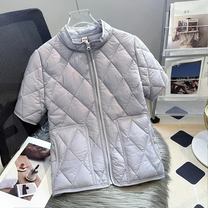 Cottonpadded Vest for Women Half Sleeve Waistcoat with Plus Size Down Jacket 241220