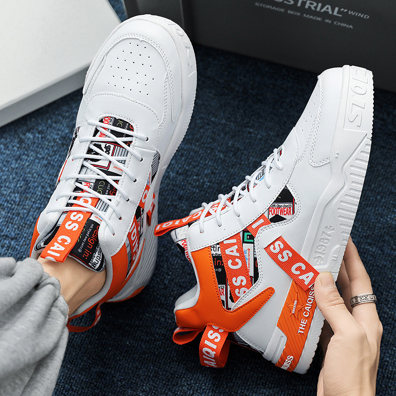 2025 new high top skateboarding men's fashionable thick soled leather designer men's casual sports shoes autumn and winter comfortable women