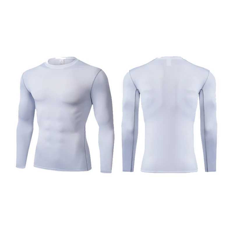 New Arrival Mens long sLeeved compression T-shirt gym basketball top quick drying running shirt mens casual T-shirt mens clothing Z241223