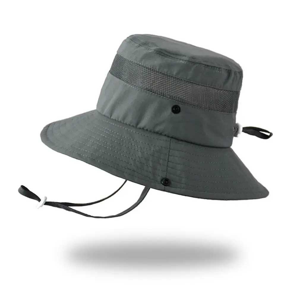 Caps Hats Childrens summer flap hat adjustable width Brim hat boys and girls bucket hat UV protection outdoor beach sun hat H241223