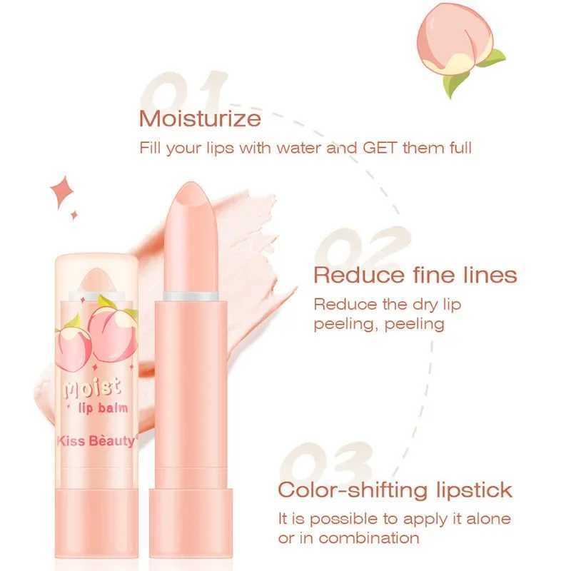 Peach Moisturize Lip Balm Nourish Long-Lasting Anti-Dry Hydration Gel Lip Care Lipstick Natural Moisture Lip Woman CosmeticsXJ241223