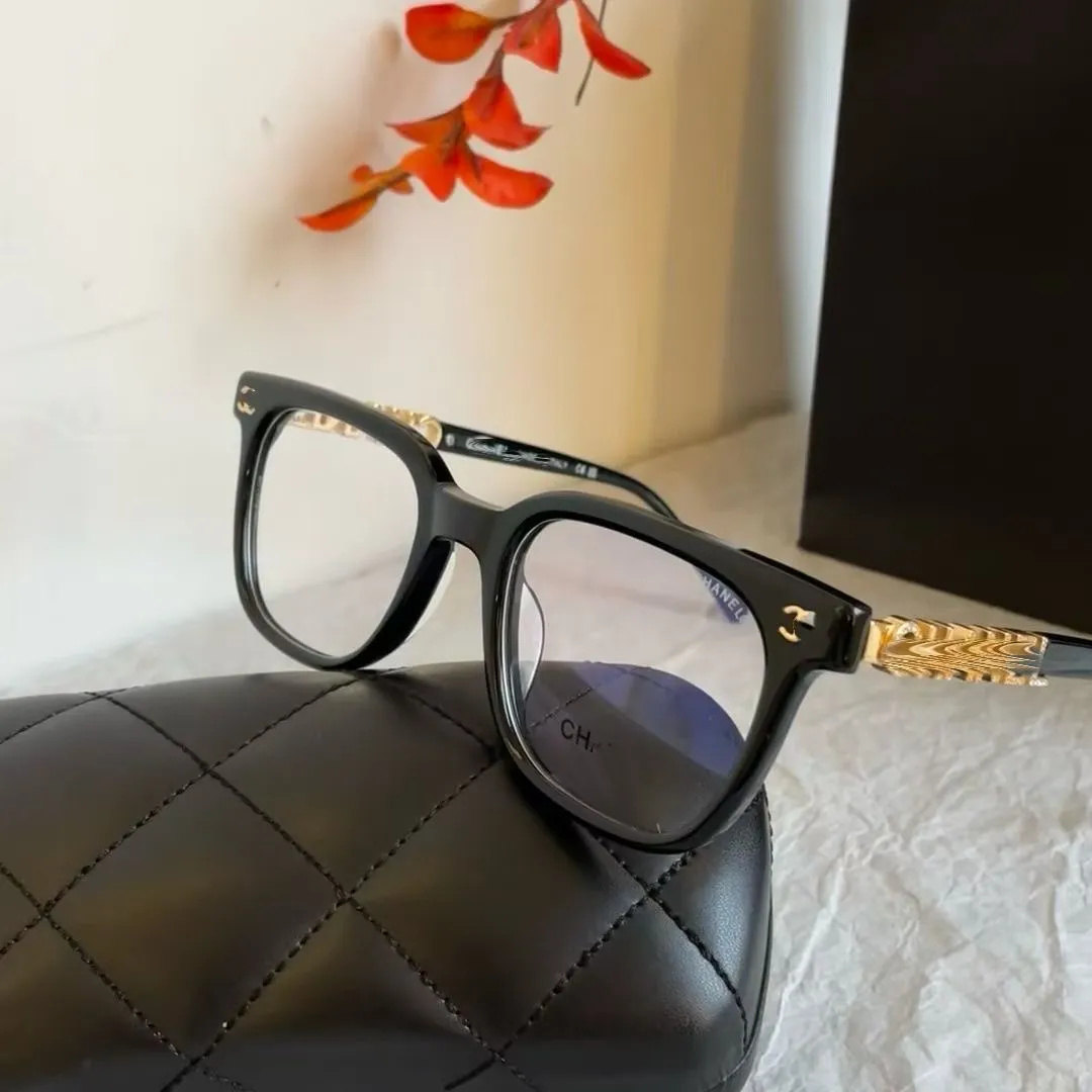Designer Xiaoxiang glasses frame shows a slimming effect with a large frame for nearsighted flat lenses and blue light glasses superior quality 0778