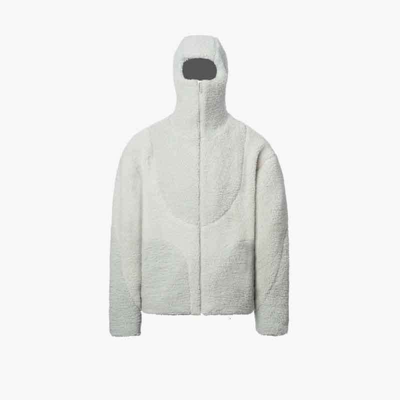 Overseas ins new color blocked stand up collar jacket men's women's fleece zipper letter embroidery warm autumn and winter hoodie Y2K