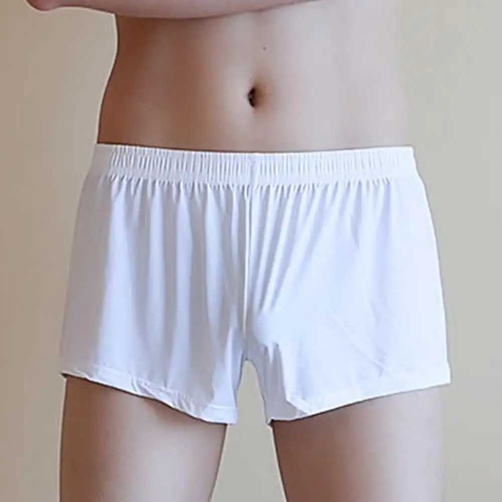 Mens Underwear Ice Silk Elastic Comfortable Mens Boxer Briefing Casual Moisturizing Wicking No Bound Feeling Mens Underwear Mens Underwear W241223