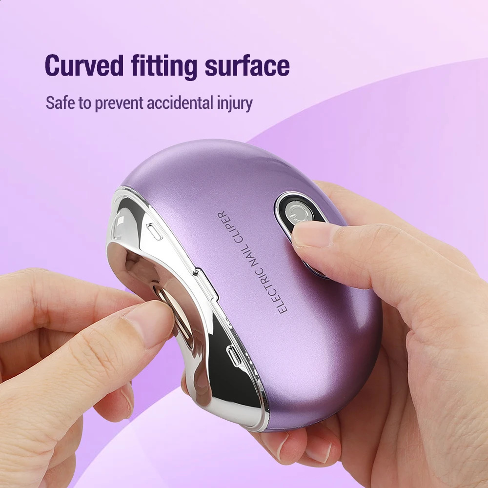 Electric Nail Clippers With Ultraviolet Light Rechargeable Mini Nail Trimming Machine Automatic Nail Trimmer Clipper Cutter 241223