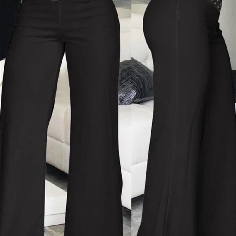 2024 Women Wide Leg Flared Pants Autumn Casual Crisscross Sheer Mesh Patch High Waist Trousers Y2k Streetwear Elegant Work Pant y241203