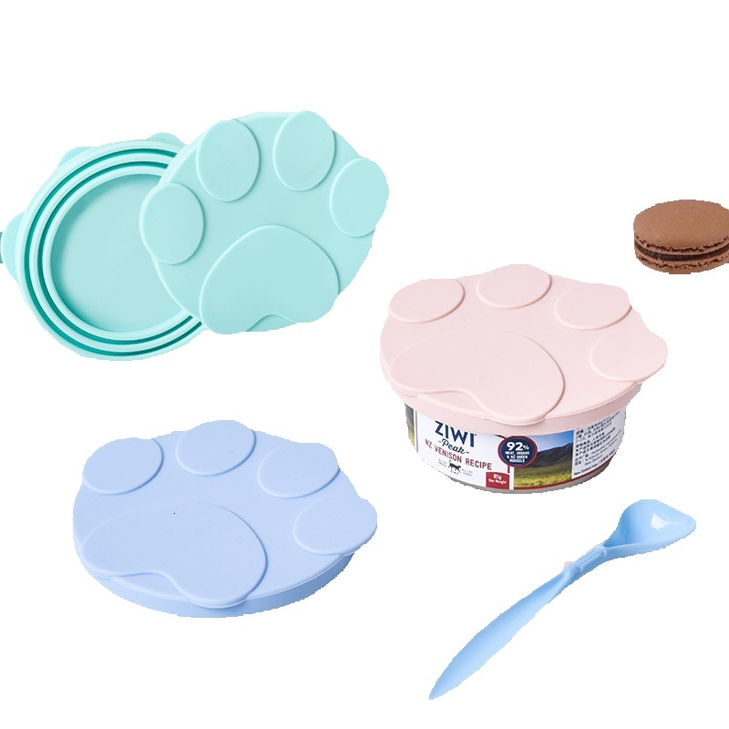 Ddmysat Portable Silicone Cat Canned Lid In Food Sealer Spoon Pet Cover Storage Fresh Keeping Lids Bowl Dog Accessories