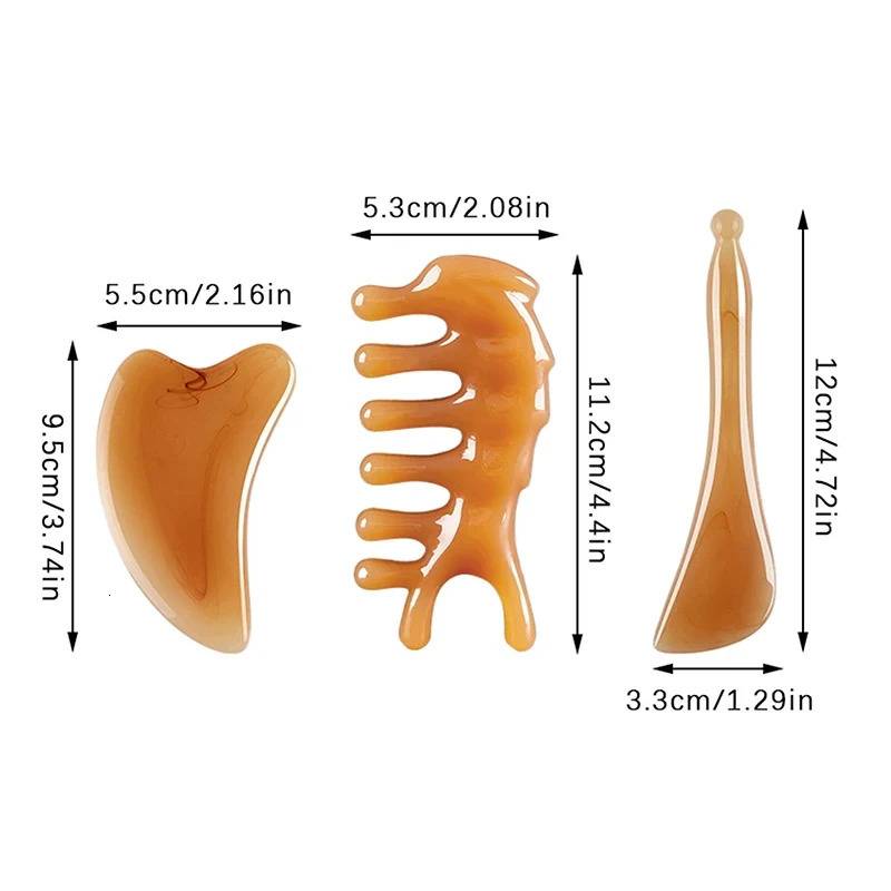 Skin scraping resin Guasha massage board and eye SPA used for neck back body legs hands to promote blood circulation 241213