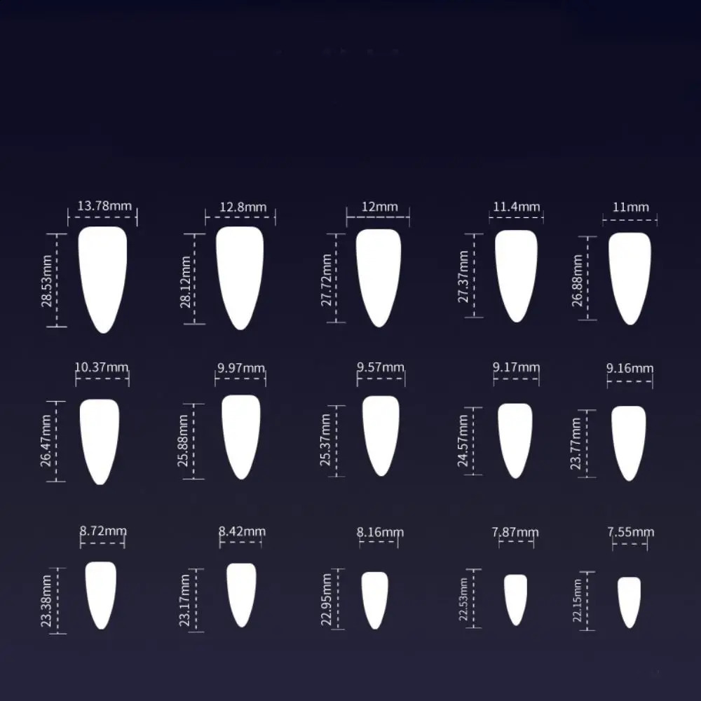 24pcs Manicure Long Almond False Nails Stiletto Ballerina Fake Nials Detachable Cute Cherry Press on Nails DIY 241223