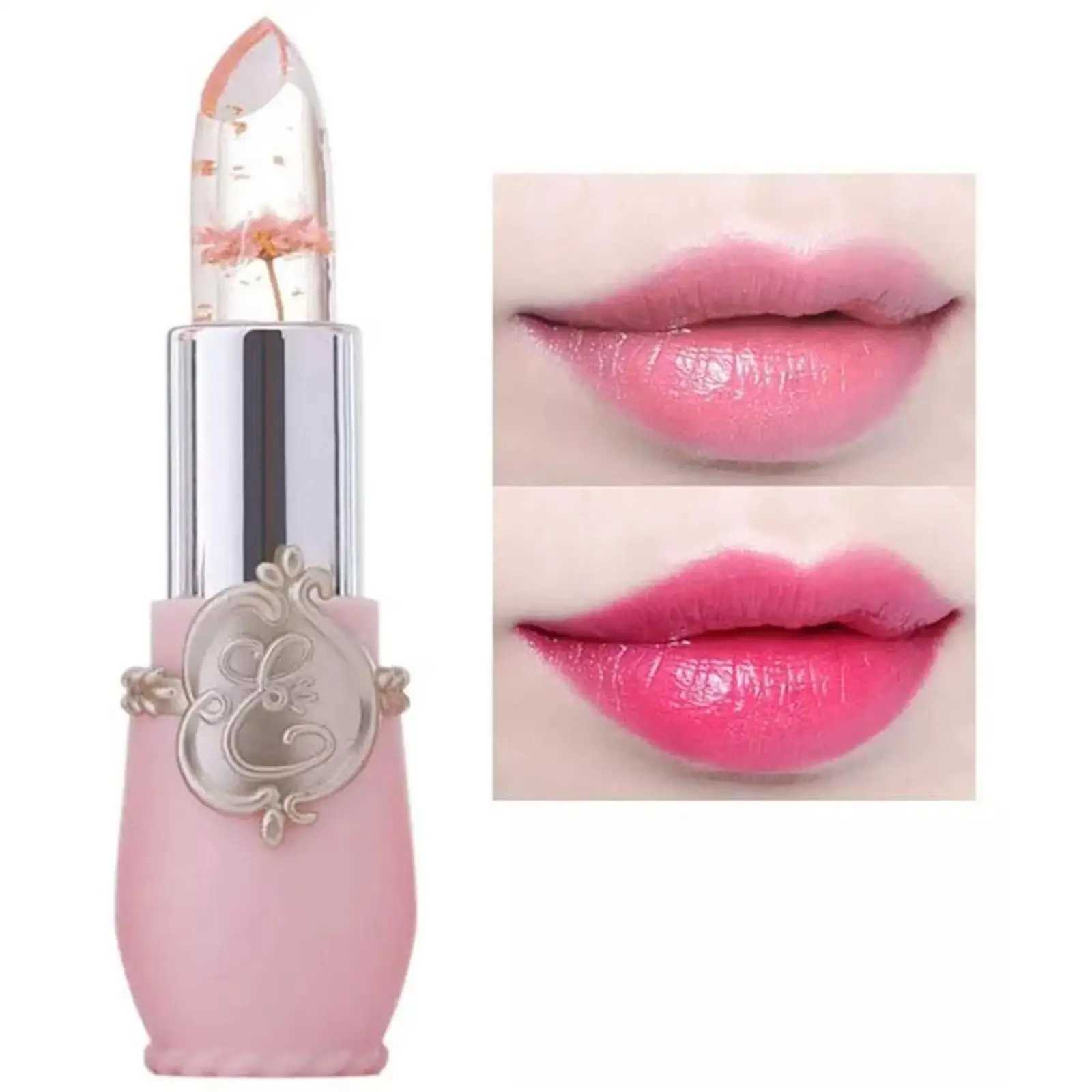 Peach Color lipstick Crystal Temperature Change lipstick Girl Moisturizing Long Lasting Lipgloss Makeup lipstick Repair CosmeticsW241223