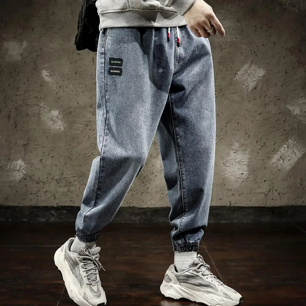 Spring Summer Cotton Jogger Pant Men Pants Harajuku Cargo Jeans Casual Harem Denim Korean Hip Hop Sweatpants Male Trousers 241223