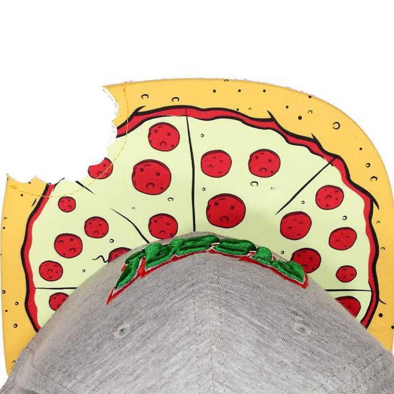 Caps Hats PANGKB brand PIZZA hat hip-hop snapshot hat suitable for adult womens outdoor leisure sun baseball hat H241223