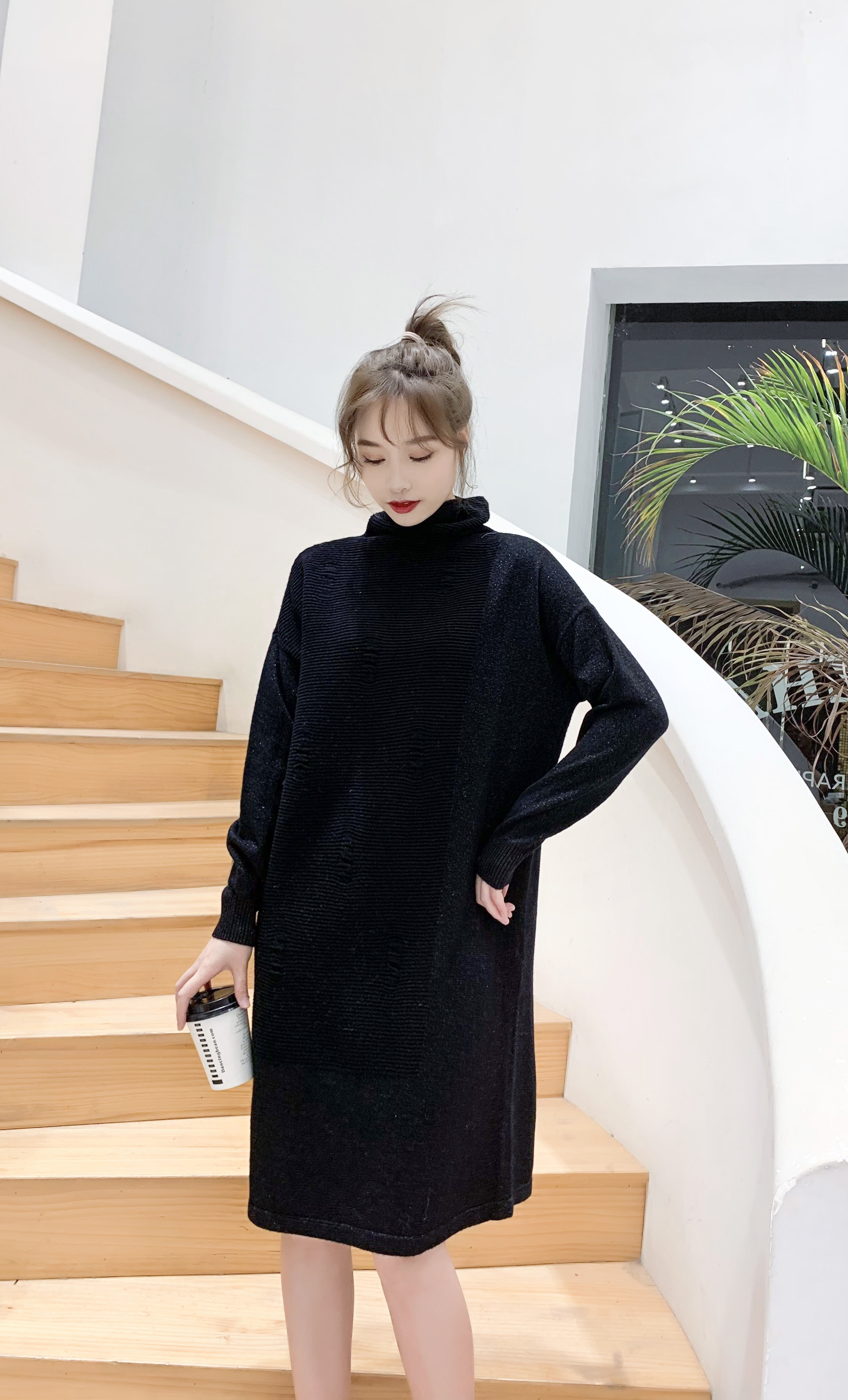 Bottom sweater for women autumn and winter stylish interior sweater high-end feeling slim fit wool sweater new fashionable top