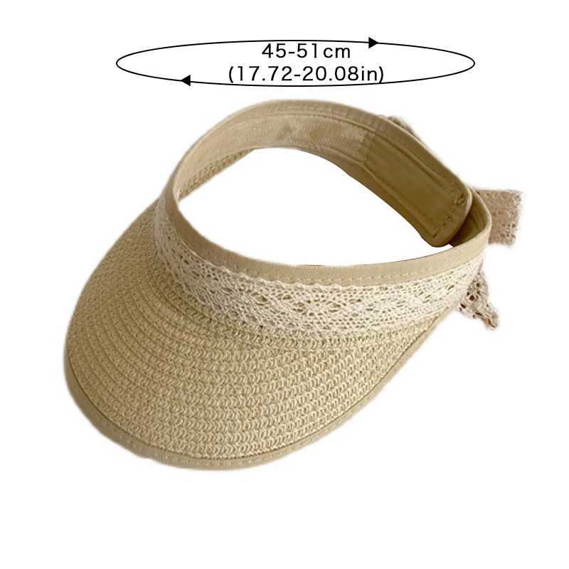 Caps Hats Lace Bow Baby Straw Hat Summer Sunscreen Sunshade Hat Suitable for Preschool Girls South Korea Kuan Brim Childrens Beach Sunshade Hat H24122