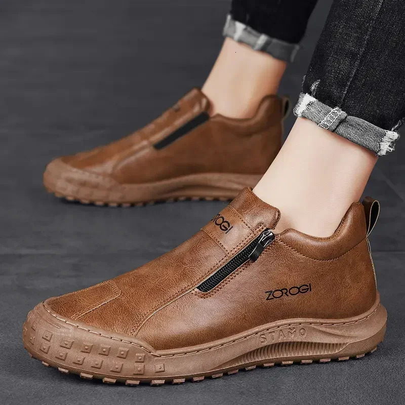 Comfortable and Stylish Unisex Zippered Sneakers for Outdoor Activities Trendy Spring Edition