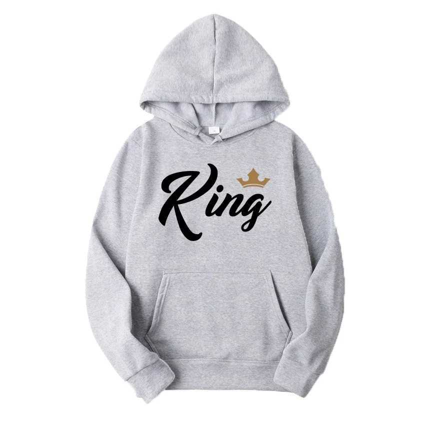 High Quality King Queen Prince Princess Printed Family Sweater Couple Hoodie Parents Childrens Clothing Hoodie T241223
