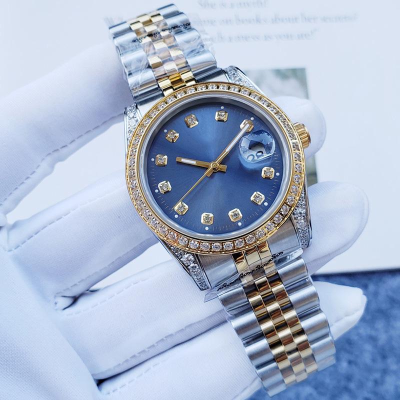 Mens watch women Moissanite diamond quartz watches 36/41mm automatic mechanical 28/31mm wristwatch 904L ful stainless steel luminous sapphire waterproof montre