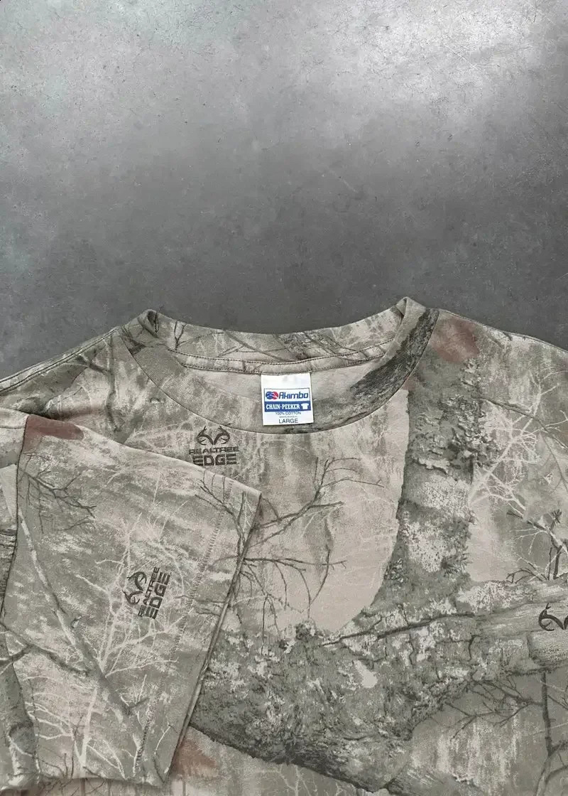 Hip Hop Y2k Retro Tops 2024 Camo Print Graphic T-Shirt Harajuku Goth Men and Women Summer T-Shirt Casual Street Wear 241223