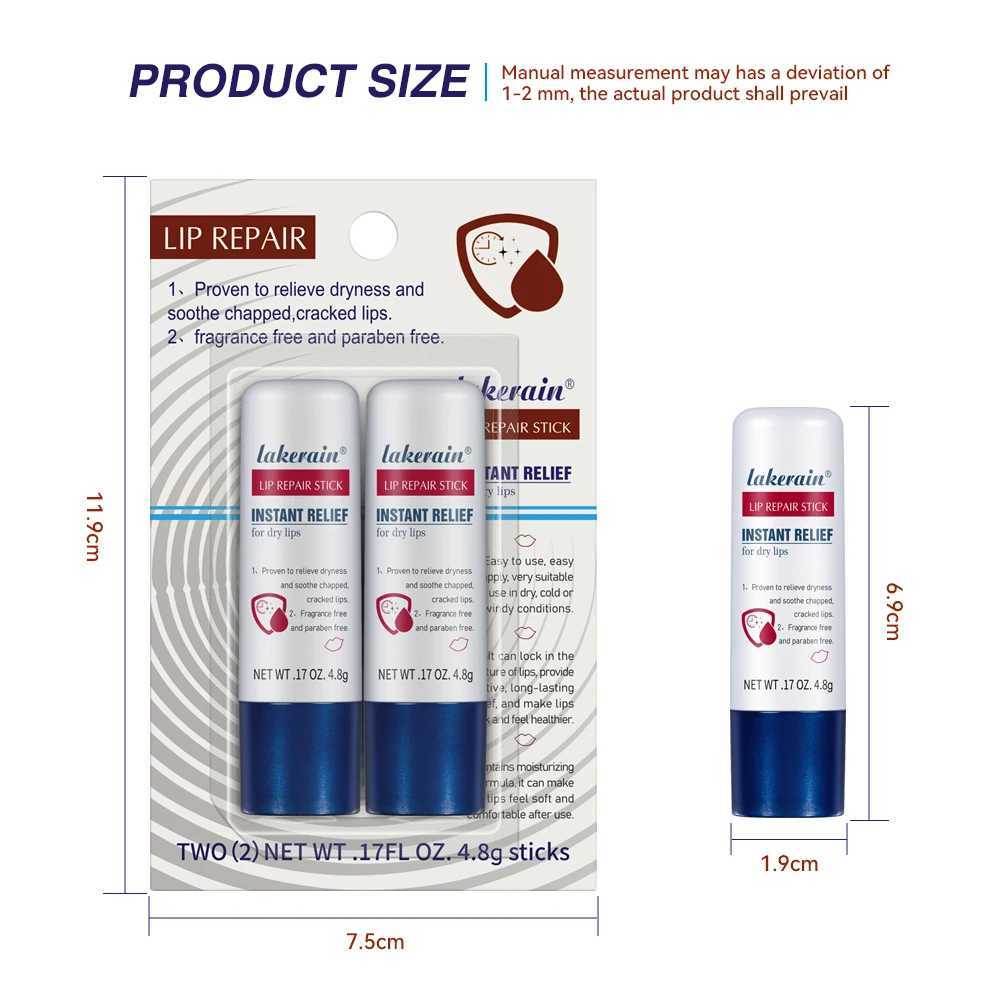 2pcs/Lot Moisturizing Lip Repair Stick Instant Relief For Dry Lips Lip Balm Paraben Free Lip Care Product Lipstick Base CreamXJ241223