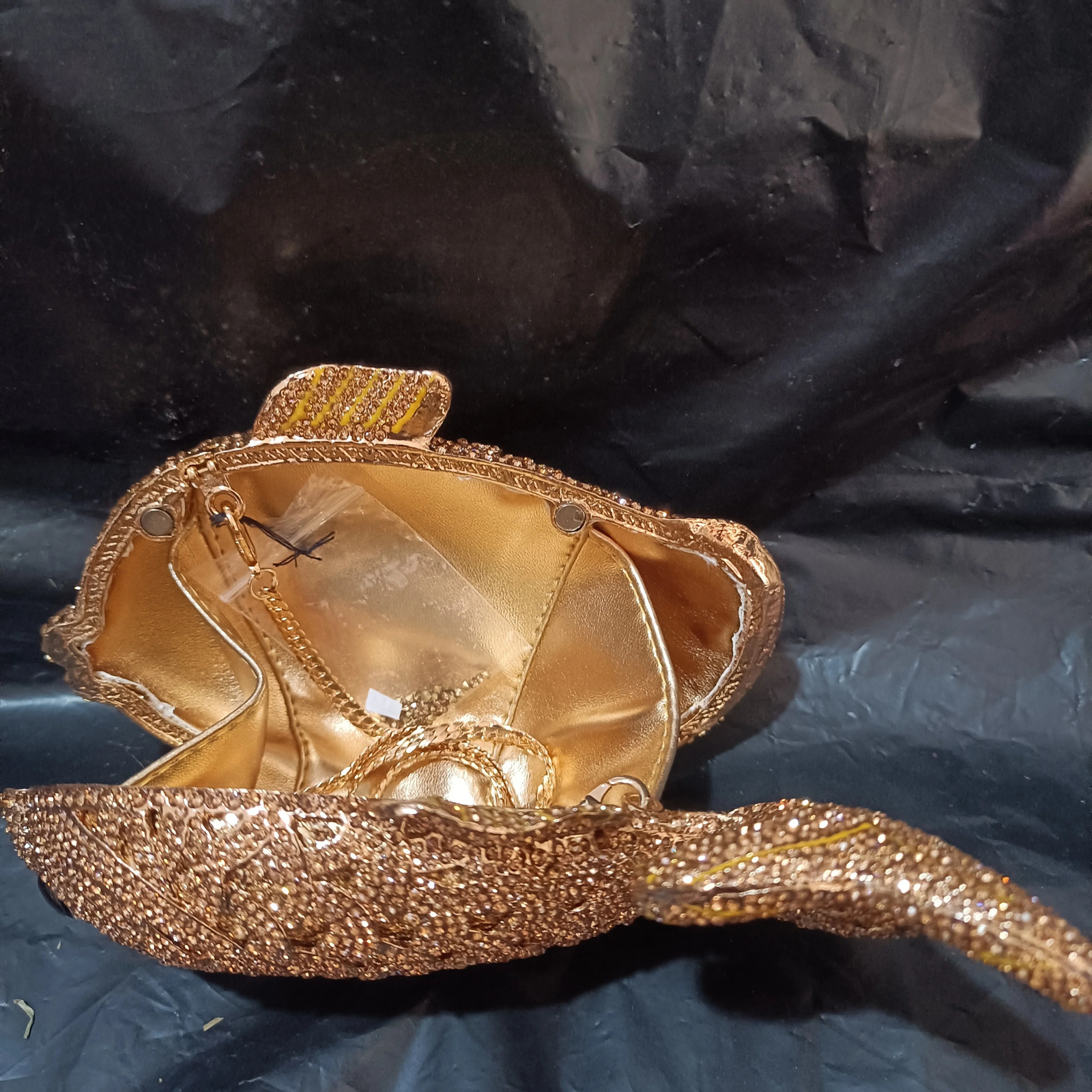 Women Fish s Clutch Purse Gold Stones Evening Minaudiere Bags Wedding Bridal Handbags Party Dinner Purses Clutches Bag 241213