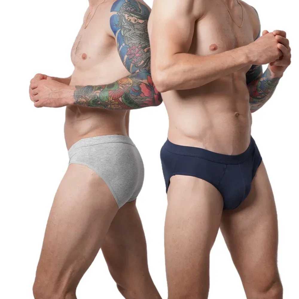 5 pieces of mens cotton underwear mens sexy underwear Plus Sze solid breathable underwear triangle underwear Para Hombres mens gift 2025 W241223