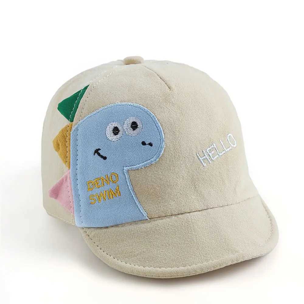 Caps Hats Summer mesh cartoon dinosaur baby baseball cap childrens baseball cap boys and girls sun hat outdoor adjustable hat for young children H2412
