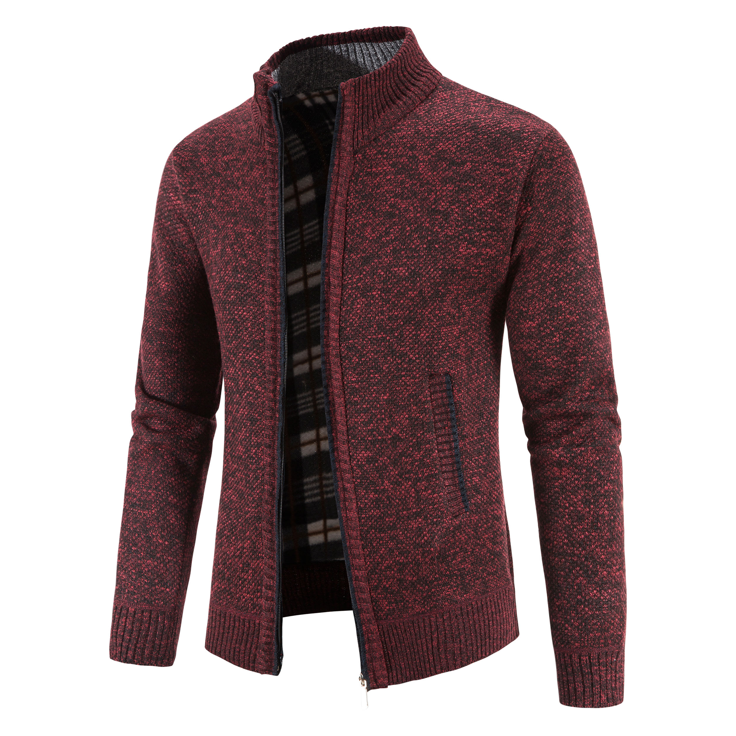 Men Sweater Jacket Winter Autumn Cold Coat Fleece Zipper Cardigan Soft Jumpers Turtleneck Warm Y2K High Quality Outerwear