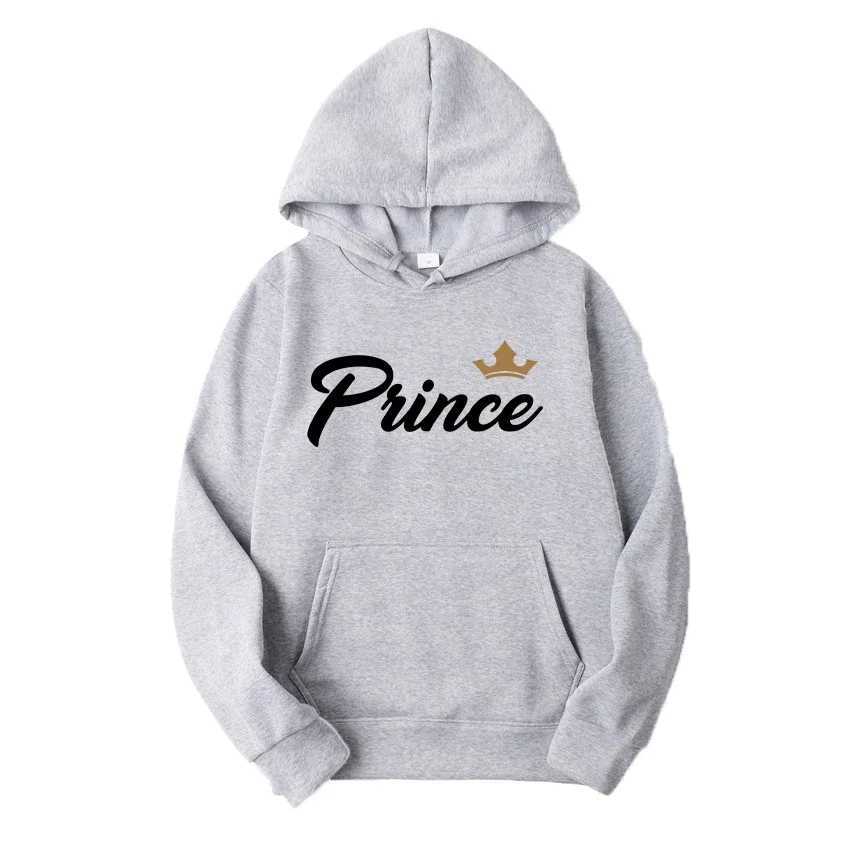 High Quality King Queen Prince Princess Printed Family Sweater Couple Hoodie Parents Childrens Clothing Hoodie T241223