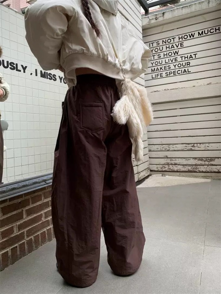 Vintage Y2k Baggy Warm Pants Woman Oversized Thick Haruku Korean Fashion Streetwear Casual Trousers Winter Autumn