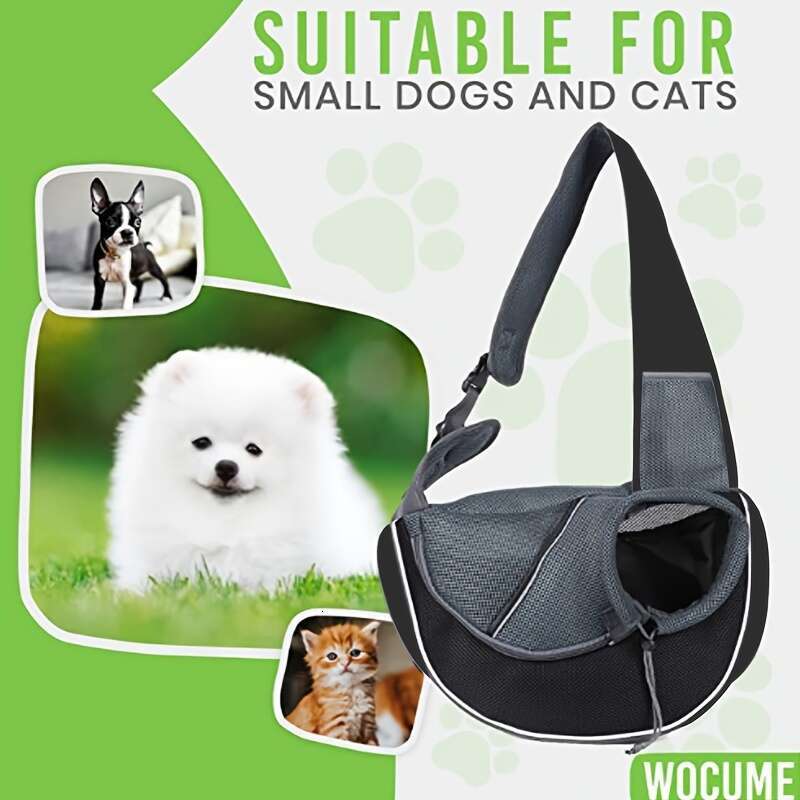 MeshVentilated Pet Carrier Backpack Lightweight Ergonomic Design for Cats & Dogs - Portable Crossbody Travel Bag
